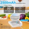 Portable Fruit Vegetable Washing Machine IPX7 Waterproof Rechargeable Fruit Cleaner Device Wireless Vegetable Cleaning Machine Kitchen Gadget