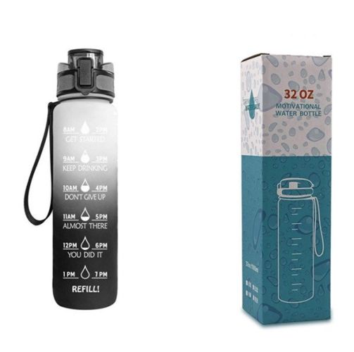 1L Tritan Water Bottle With Time Marker Bounce Cover Motivational Water Bottle Cycling Leakproof Cup For Sports Fitness Bottles 1L Tritan Water Bottle With Time Marker Bounce Cover Motivational Water Bottle Cycling Leakproof Cup For Sports Fitness Bottles